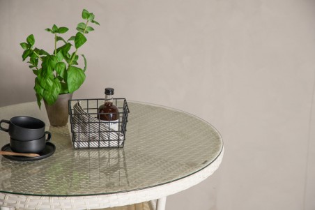 Volta matbord Ø90 cm vit Venture Home