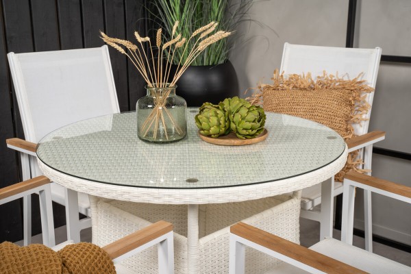 Volta matbord Ø90 cm vit Venture Home