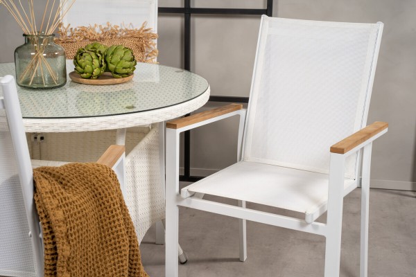Volta matbord Ø90 cm vit Venture Home