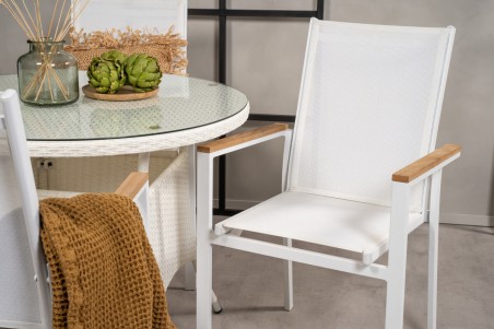 Volta matbord Ø90 cm vit Venture Home