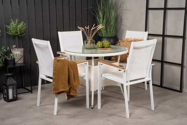 Volta matbord Ø90 cm vit Venture Home