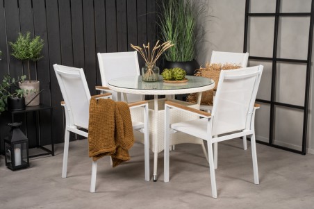 Volta matbord Ø90 cm vit Venture Home