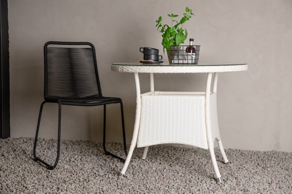 Volta matbord Ø90 cm vit Venture Home