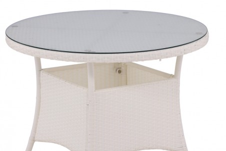 Volta matbord Ø90 cm vit Venture Home