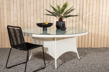 Volta matbord Ø150 cm vit Venture Home