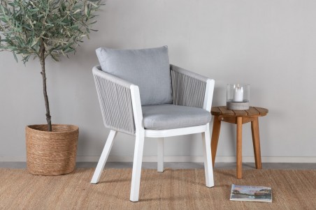 Virya matstol 2-pack vit/grå Venture Home
