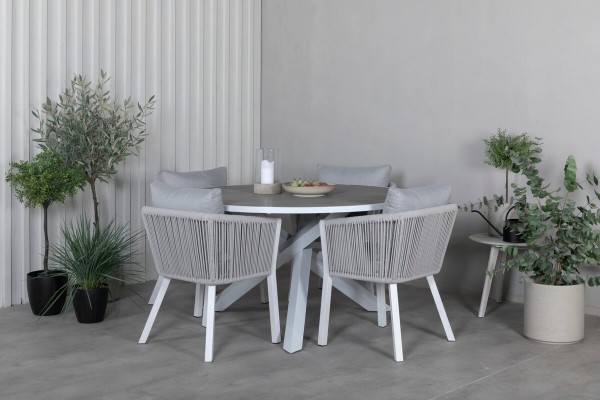 Virya matstol 2-pack vit/grå Venture Home