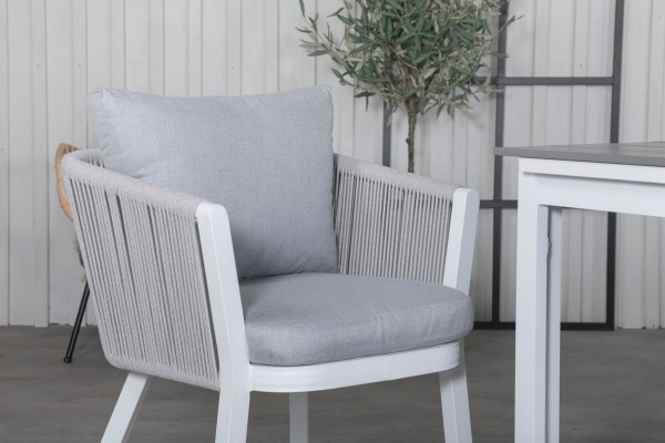 Virya matstol 2-pack vit/grå Venture Home