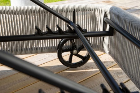Virya solsäng grå/svart Venture Home