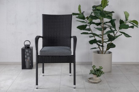 Virya & Anna matgrupp 1 bord + 6 stolar svart Venture Home