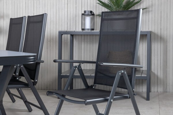 Virya & Break matgrupp 1 bord + 6 stolar svart Venture Home