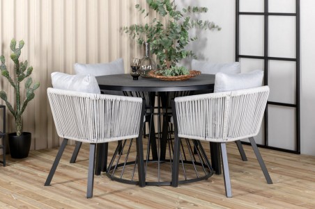 Virya matstol 2-pack svart/grå Venture Home