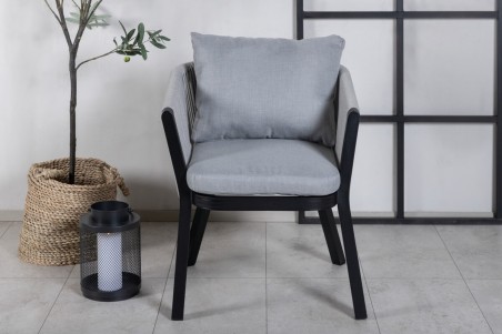 Virya matstol 2-pack svart/grå Venture Home