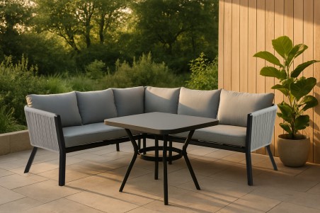 Virya hörngrupp svart/grå Venture Home
