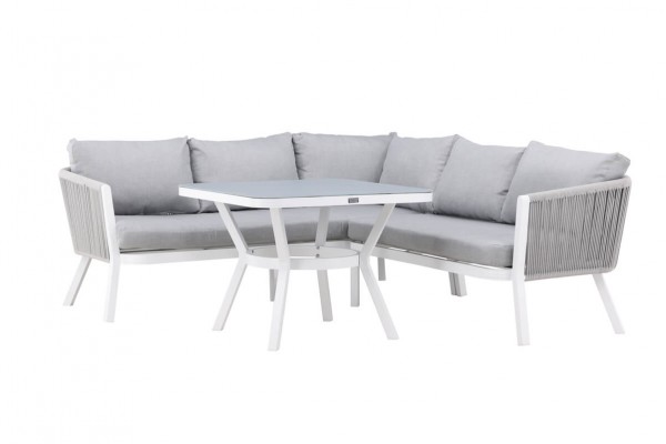 Virya hörngrupp vit/grå Venture Home
