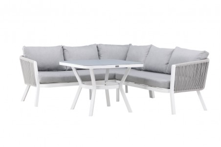Virya hörngrupp vit/grå Venture Home