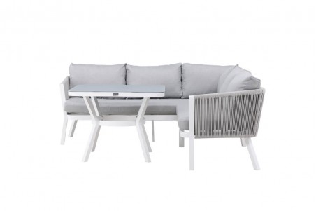 Virya hörngrupp vit/grå Venture Home