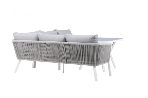 Virya hörngrupp vit/grå Venture Home
