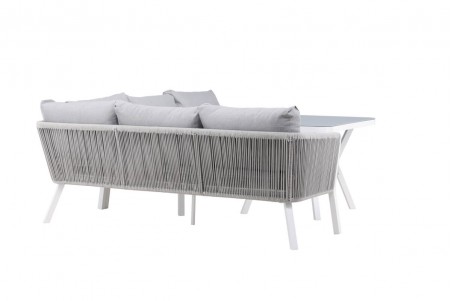 Virya hörngrupp vit/grå Venture Home