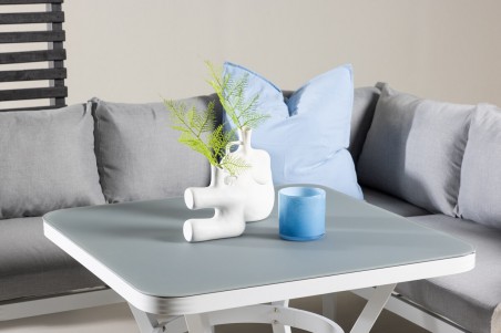 Virya hörngrupp vit/grå Venture Home