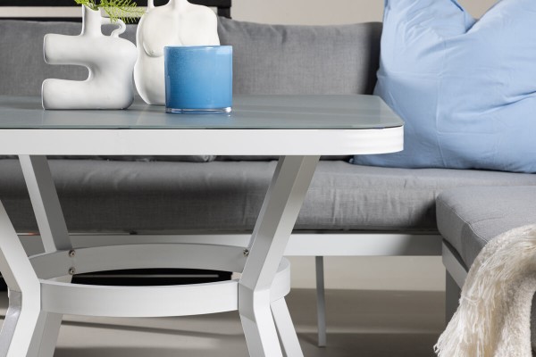 Virya hörngrupp vit/grå Venture Home