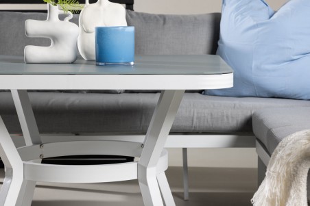 Virya hörngrupp vit/grå Venture Home