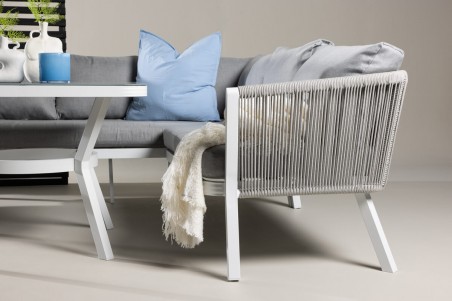 Virya hörngrupp vit/grå Venture Home