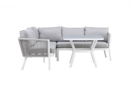 Virya hörngrupp vit/grå Venture Home
