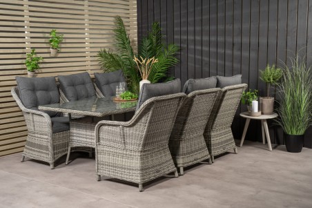 Vikelund matstol 2-pack grå Venture Home