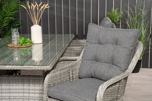 Vikelund matstol 2-pack grå Venture Home