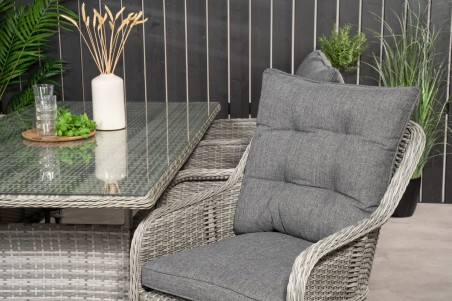 Vikelund matstol 2-pack grå Venture Home