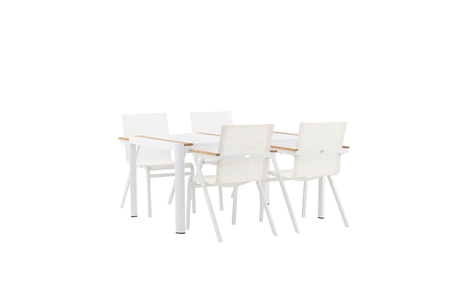 Togo & Mexico matgrupp 1 bord + 4 stolar vit Venture Home