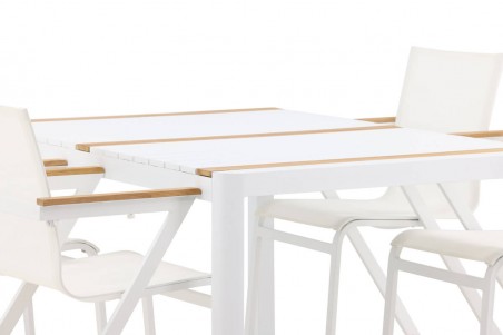 Togo & Mexico matgrupp 1 bord + 4 stolar vit Venture Home