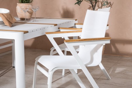 Togo & Mexico matgrupp 1 bord + 4 stolar vit Venture Home