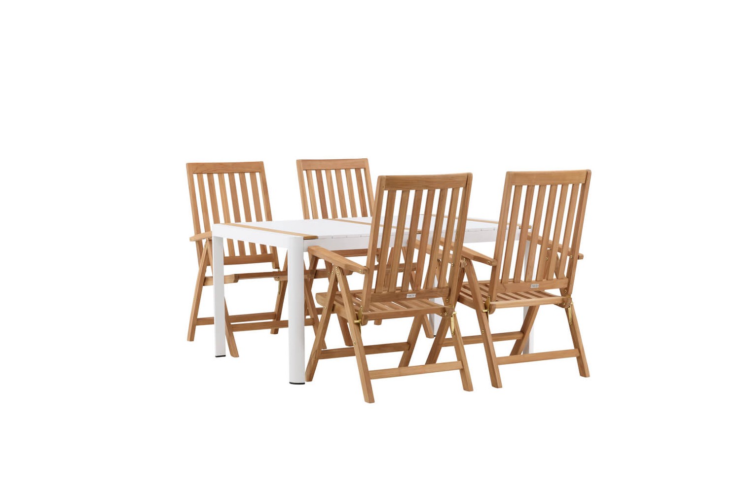 Togo & Kenya matgrupp 1 bord + 4 stolar vit/natur Venture Home