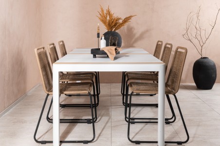 Togo & Lindos matgrupp brun/vit Venture Home
