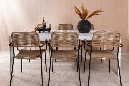 Togo & Lindos matgrupp vit/brun Venture Home