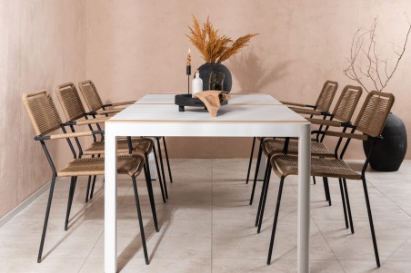 Togo & Lindos matgrupp vit/brun Venture Home