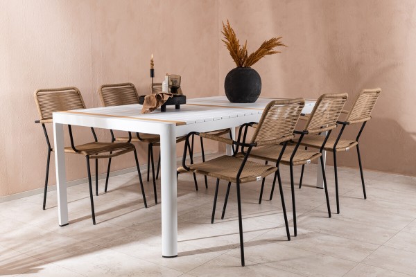 Togo & Lindos matgrupp vit/brun Venture Home