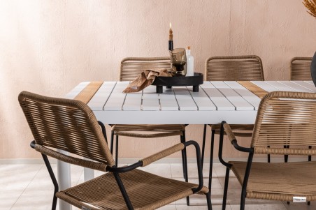 Togo & Lindos matgrupp vit/brun Venture Home