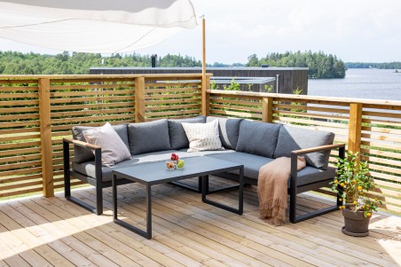 Texas hörngrupp svart/grå Venture Home