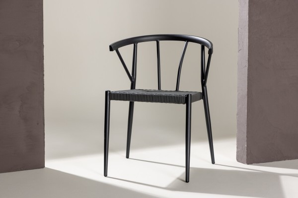 Stina matstol 6-pack svart Venture Home