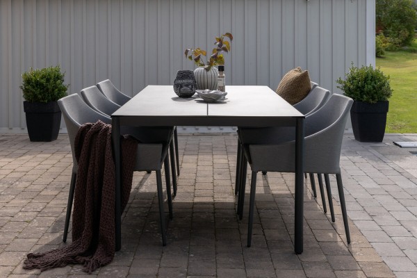 Spoga matstol 2-pack grå/svart Venture Home