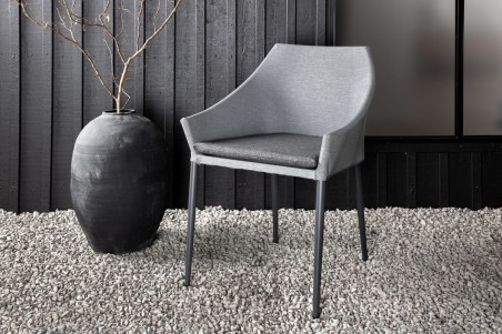 Spoga matstol 2-pack grå/svart Venture Home