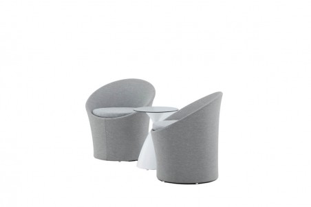 Spoga loungeset grå/vit Venture Home