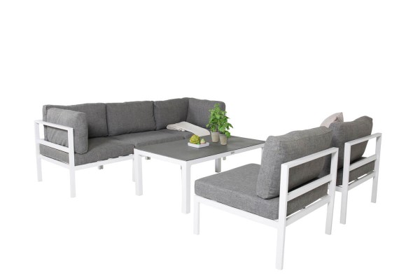 Copacabana soffgrupp vit/grå Venture Home