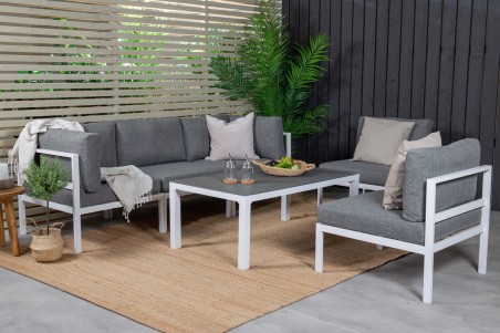 Copacabana soffgrupp vit/grå Venture Home