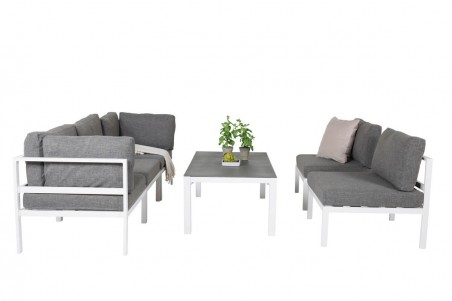 Copacabana soffgrupp vit/grå Venture Home