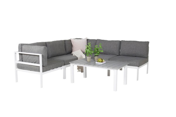 Copacabana & Parma soffgrupp vit/grå Venture Home