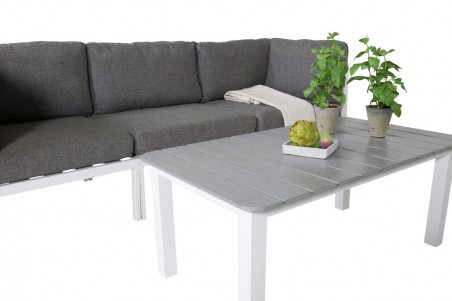Copacabana & Parma soffgrupp vit/grå Venture Home